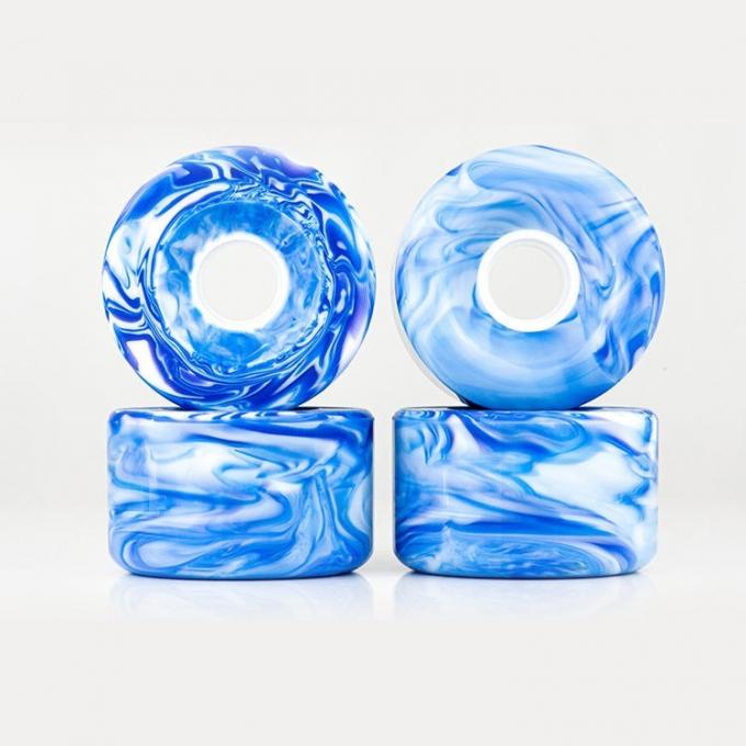 Couleur Swirl mélangée et mélangée roues de planche à roulettes en PU personnalisation de rebond élevé 2
