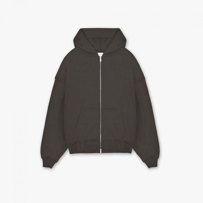 Couleur pure Logo personnalisé coton Sports Wear Homme Vêtement à capuche 0
