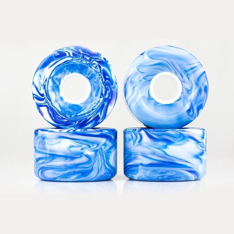 Couleur Swirl mélangée et mélangée roues de planche à roulettes en PU personnalisation de rebond élevé