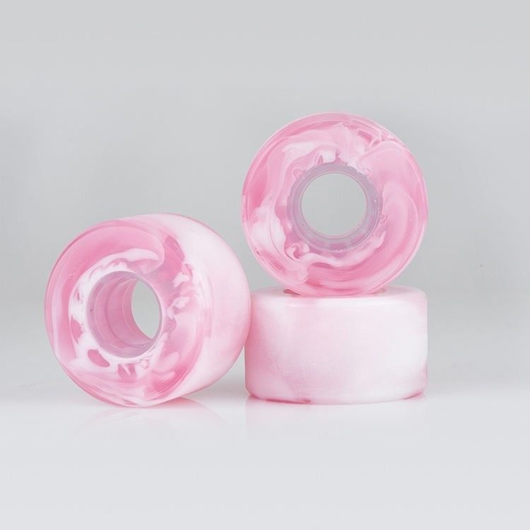 Couleur Swirl mélangée et mélangée roues de planche à roulettes en PU personnalisation de rebond élevé