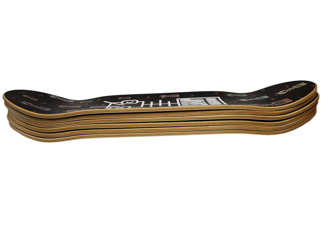 2024 Ventes chaudes Style 7 Ply Maple personnalisé Concave Double Kick Skateboard professionnel longue planche