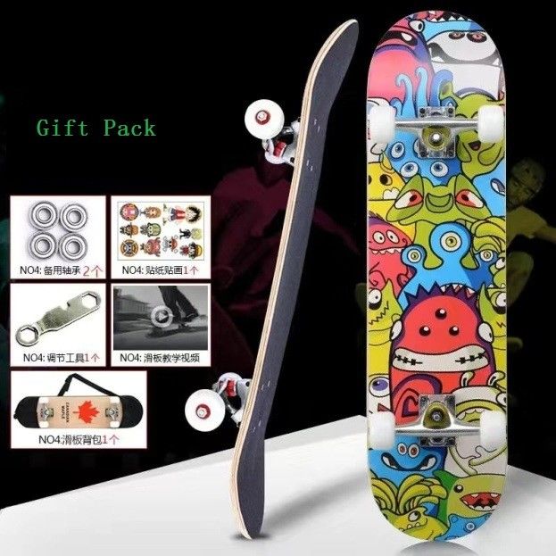 Skateboards complets sur mesure haut de gamme pour les sports extrêmes en plein air résistant à l'usure